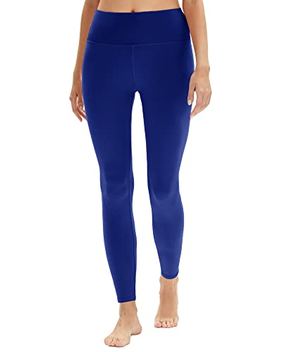 DDOBB Leggins Mujer Pantalon Deporte Mallas Push Up Leggings Elásticos Reducir Vientre Fitness de Cintura Alta para Running Yoga(Azul Real,S-M)