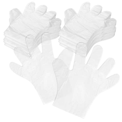 com-four® guantes de pintor 1000x - guantes desechables para pintar y trabajos domésticos - guantes de trabajo de plástico finos e impermeables (1000 piezas - transparente)