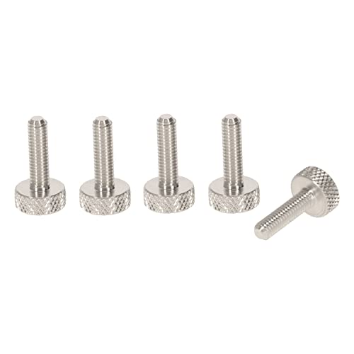 PrecisionGeek M5 x 15 mm de aluminio moleteado plano tornillos para pulgar (juego de 5)