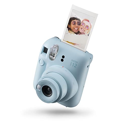 Instax Mini 12 Cámara instantánea, con autoexposición y Lente selfi incluida, Pastel Blue