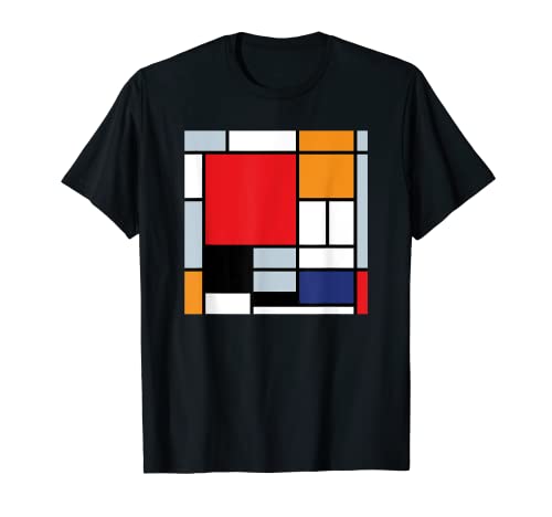 Piet Mondrian - Composición con gran plano rojo arte moderno Camiseta