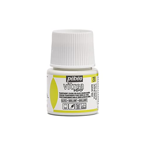 Pébéo Vitrea - Pintura para Cristal (45 ml), Color Blanco