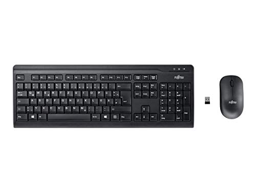 FUJITSU LX410 Teclado (ALEMAN) + Raton RF INALÁMBRICO QWERTZ ALEMÁN Negro