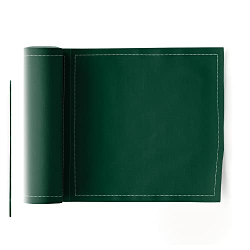MY DRAP – Rollo de 25 servilletas de tela | 100% Algodón | Reutilizables | 20 x 20 cm | Color Verde Inglés | Formato Rollo, en Unidades Precortadas