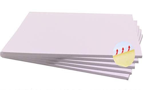 Chely Intermarket, cartón pluma adhesivo 100x140 cm (5 unidades) blanco con espesor de 5mm, apto para usos de manualidades, trabajos fotográficos o presentación de trabajo(541-100x140*5-0,5)