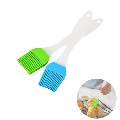 2 Pcs Pincel Cocina, BBQ Pincel, Pincel de Pastelaria, Resistente a Altas Temperaturas Pinceles de Silicone Traje para Barbacoas, Repostería, Revolver Alimentos, Baking Cooking