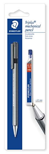 STAEDTLER Triplus Micro 77425BK25D - Portaminas (forma triangular, 0,5 mm, con recambios)