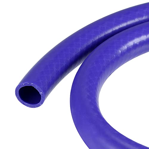 sourcing map Silicona Vacío Tubo Calentador Manguera 22mm ID 1m 101psi 392F Azul Reforzada Alta Temperatura para Motor