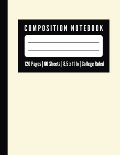 Pastel Yellow Composition Notebook: College Ruled | 120 Pages | 60 Sheets | 8.5 x 11 Inches | Ideal for Students and Professionals | School and Office Supplies