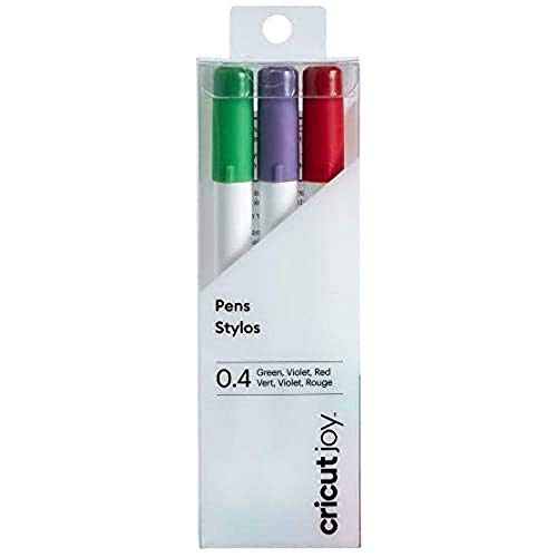 Cricut Pen Set, Red, Green, Violet, for Joy, 3, Talla única, 3