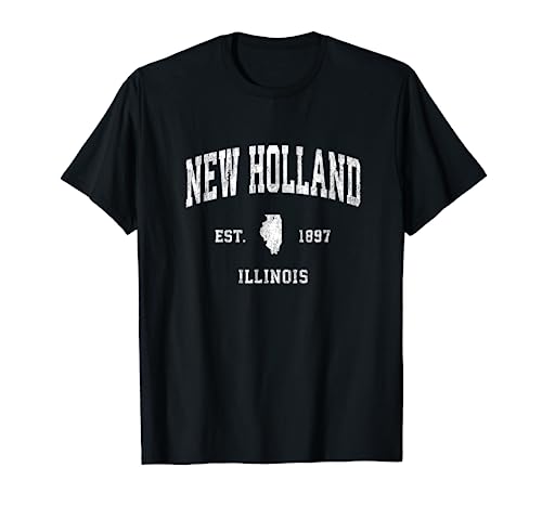 New Holland Illinois IL - Diseño deportivo vintage Camiseta
