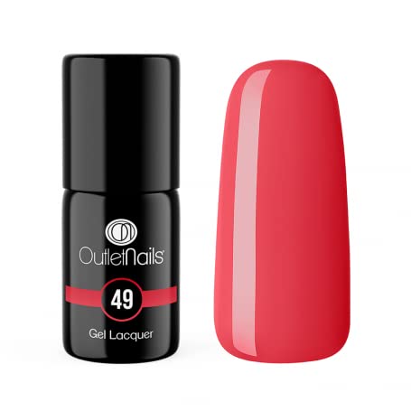 Esmalte Semipermanente 11ml - Gel Lacquer - Esmalte de uñas - Outlet Nails (Rojo Carmesi)