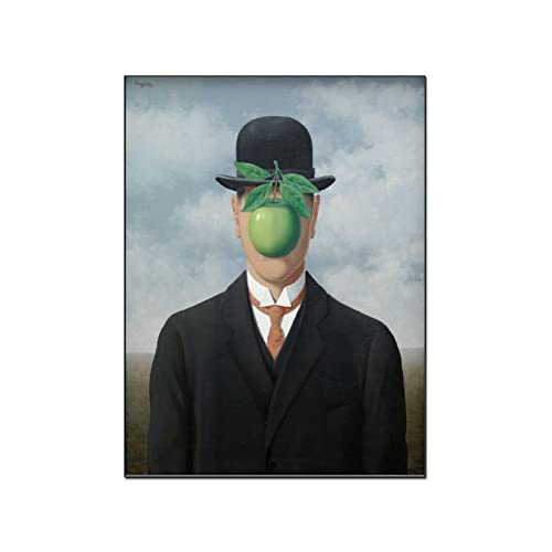 KOCOC Lienzos De Fotos Surrealismo clásico Obras de René Magritte Reproducciones Carteles de Imagen Muebles para el hogar Sala de Estar Decorativa Dormitorio 50X70 Sin Marco