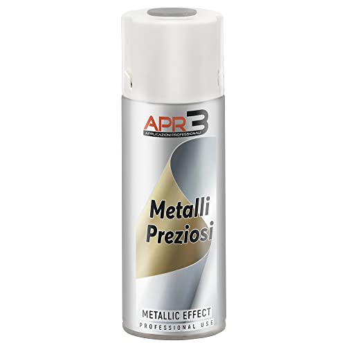APR3 - Pintura Acrílica en Spray, Color Metalizado Gris, Perfecto para Múltiples Aplicaciones en Exterior e Interior, 400 ml