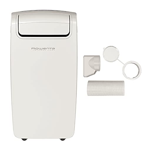 Rowenta Aire Acondicionado Portátil AU4010 3 en 1: enfría, deshumidifica y ventila, compacto, eficiencia enfriamiento de 8000 BTU, hasta 65 m3 y mando a distancia, Color Blanco