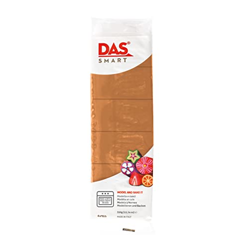 DAS Smart, Pasta de modelar a Base de PVC, Caramelo, 16 x 5,8 x 3,5 cm