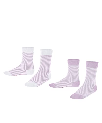 ESPRIT Fine Stripe 2-Pack Calcetines Unisex niños Algodón orgánico Longitud de la pantorrilla delgada para los niños y las niñas con dibujos para el verano o el invierno, 2 pares