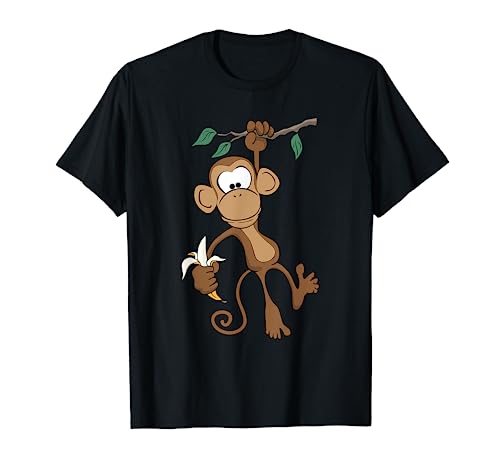 Lindo mono chimpancé dibujos animados ilustración Camiseta