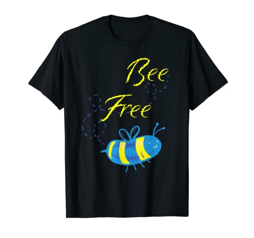Bandera ucraniana libre de abeja simbología de la libertad Camiseta