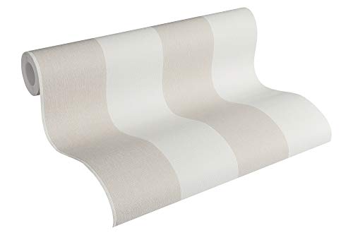 A.S. Création papel pintado de tejido-no-tejido Scandinavian Blossom beige marrón crema 10,05 m x 0,53 m 948342