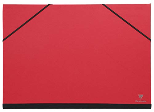 Clairefontaine 144402C - Caja de cartón con dibujo elástico, color rojo 28x38 cm
