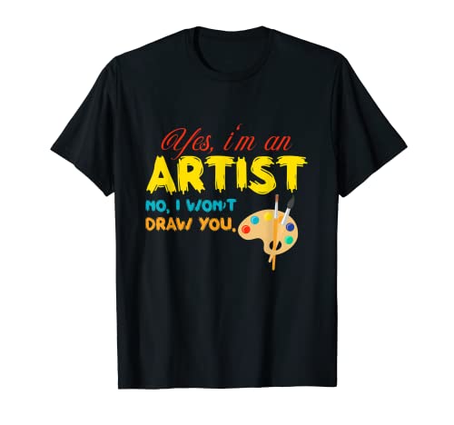 Pintor Dibujo Pintura Pincel Pintor Arte Paleta Pintura Colores Camiseta