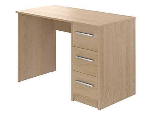 Marca Amazon - Movian Idro Modern - Escritorio con 3 cajones, 56 x 110 x 73,5 cm (Efecto Haya)