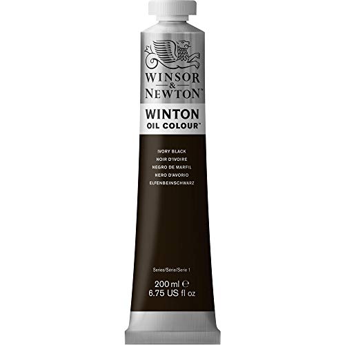 Winsor & Newton Winton - Tubo de Pintura al Óleo, 200 ML, Negro (Negro De Marfil)