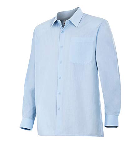 Velilla 529; Camisa manga larga; color Celeste; Talla L