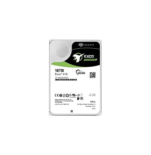 Seagate Exos X18, 18 TB, Disco Duro Interno Enterprise Classe, SATA HDD, CMR 3,5