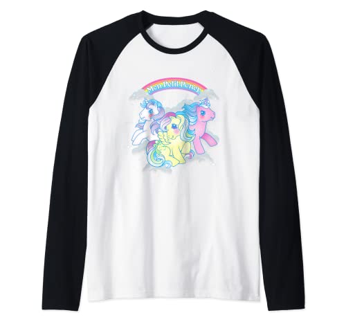 My Little Pony Mon Petit Poney Vintage Rainbow Cloud Group Camiseta Manga Raglan