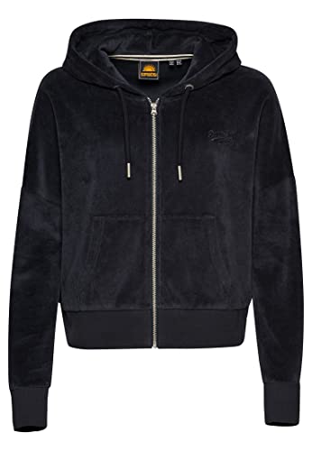 Superdry VLE Velour Zip Hood W2011861A Eclipse Navy 12 Mujer