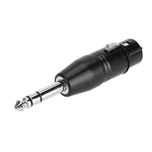 YYQTGG Durable 6.35mm para XLR Mujer Adaptador, Contacto Punto Prima Zinc Aleación Cobre Centro mm Estéreo Enchufar Zinc Aleación