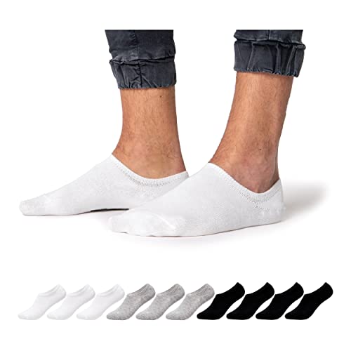 Occulto calcetines invisibles hombre 10 Pares (modelo: Strolch) negro blanco gris 47-50