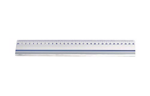 Wedo 525430 - Regla para cortar (30 cm, antideslizante), color plata