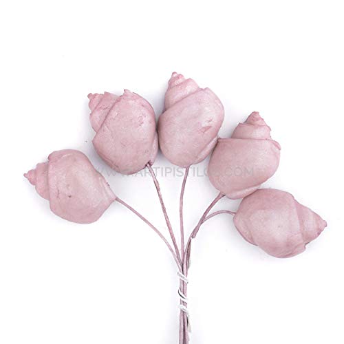 Artipistilos® Caracola Lisa De Porcelana Fría 2 X 1,5 Cm - Rosa Viejo - Flores De Porcelana
