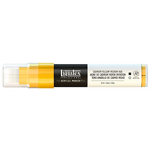 Liquitex Rotulador de Pintura acrílica, Punta Ancha, Amarillo de cadmio, 15 mm