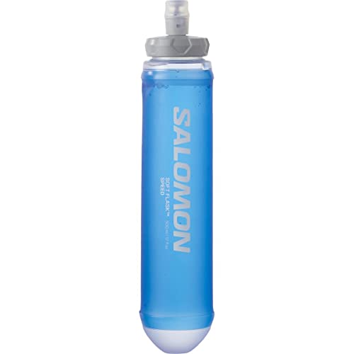 Salomon Soft Flask 500ml/17oz Speed 42 Botella de Agua, Bidón de hidratación Unisex, Uso rápido, Comodidad, Válvula de alto flujo, Clear Blue