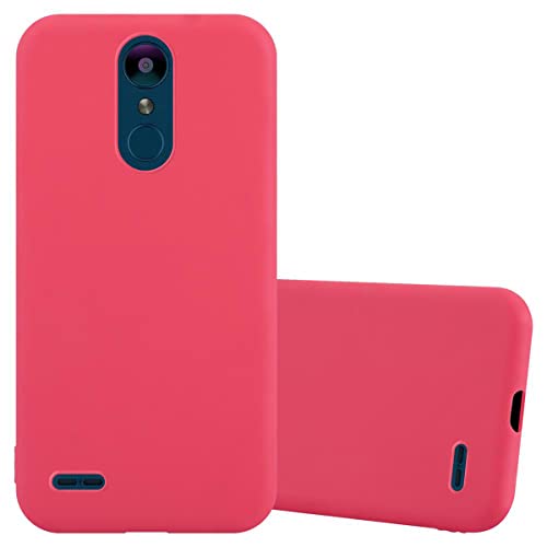 Cadorabo Funda para LG K8 2018 / K9 2018 en Candy Rojo - Cubierta Proteccíon de Silicona TPU Delgada e Flexible con Antichoque - Gel Case Cover Carcasa Ligera