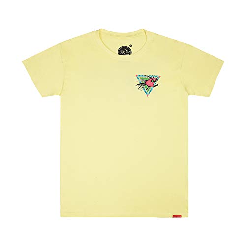 Hot Tuna Retro Triangle Camiseta, Amarillo (Pale Yellow Pye), Small para Hombre