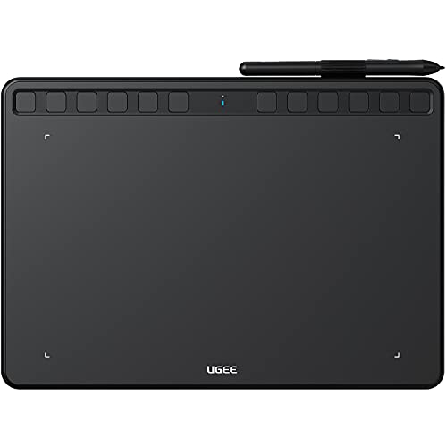 UGEE S1060W Tableta de Dibujo gráfico inalámbrica, Tableta Digital Art Pen 10X6.27 con 12 Teclas de Acceso Directo, lápiz sin batería 8192 Presión