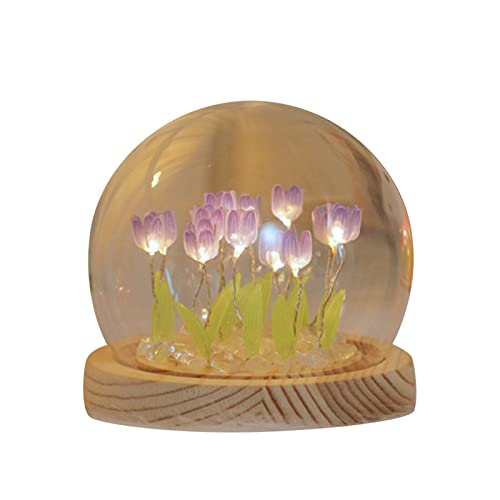 lulalula Luz nocturna de tulipán LED de tulipán, luz de estado de ánimo para hacer tu propia luz nocturna, luz nocturna, lámpara de atmósfera, farolillos, regalos de cumpleaños para niños y niñas