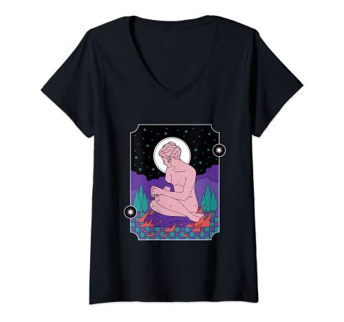 Mujer Mujer Arte Pintura Desnuda Camiseta Cuello V