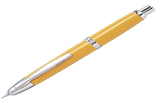 PILOT Capless - Pluma estilográfica (retráctil, borde de rodio), color amarillo