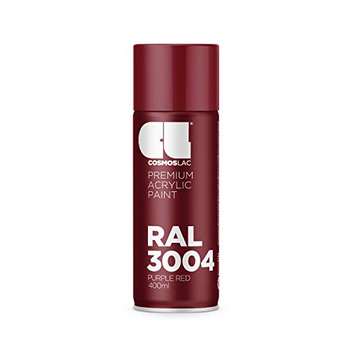 COSMOS LAC - SPRAY PREMIUM ACRYLIC BRILLANTE RAL 400 ML - RAL 3004 Rojo purpura