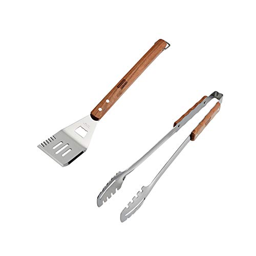 Tramontina CHURRASCO 80905/005DS - Juego de 2 utensilios (esp tula, pinzas para carne)