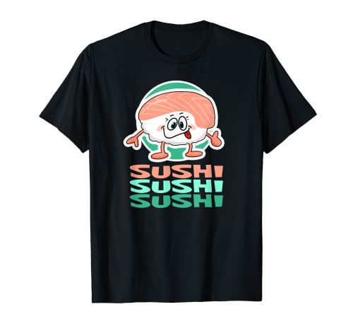 Sushi Roll Salmón Arroz Mariscos Dibujos Animados - Lleva tu comida Camiseta