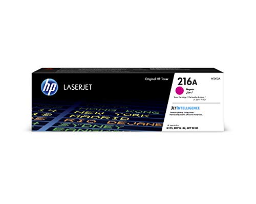 HP 216A W2413A, Magenta, Cartucho Tóner Original, de 850 páginas, para impresoras HP Color LaserJet Pro MFP M182n y MFP M183fw