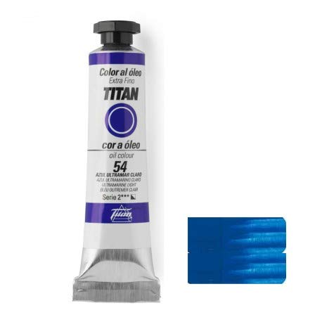 ÓLEO AZUL ULTRAMAR CLARO TITAN Extrafino 10 - 60ml. Nº 54