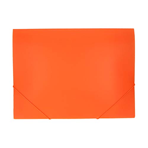 TTO - Carpeta con gomas (PP, A3, 3 solapas), color naranja neón, 1 unidad